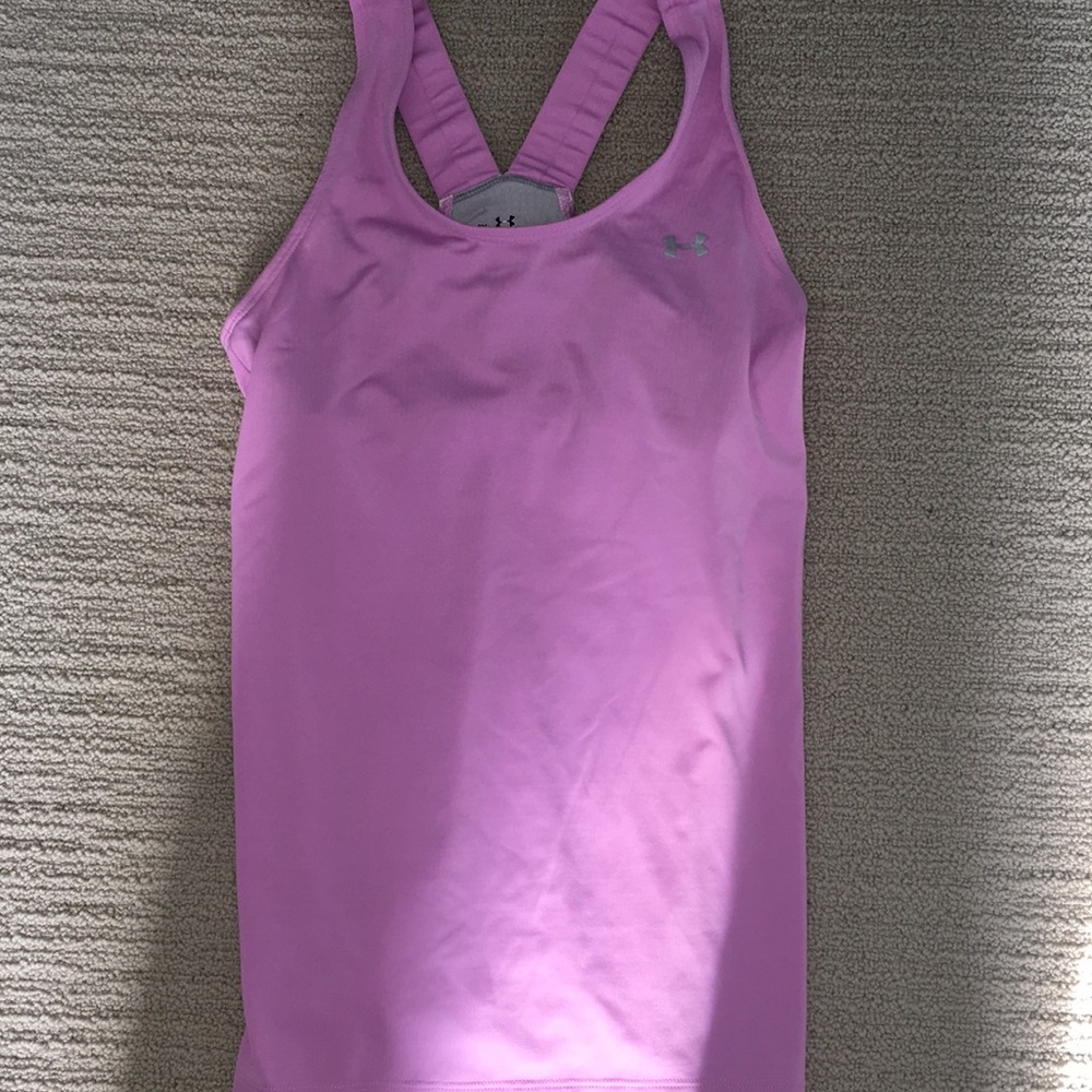 Pink under armour tank top